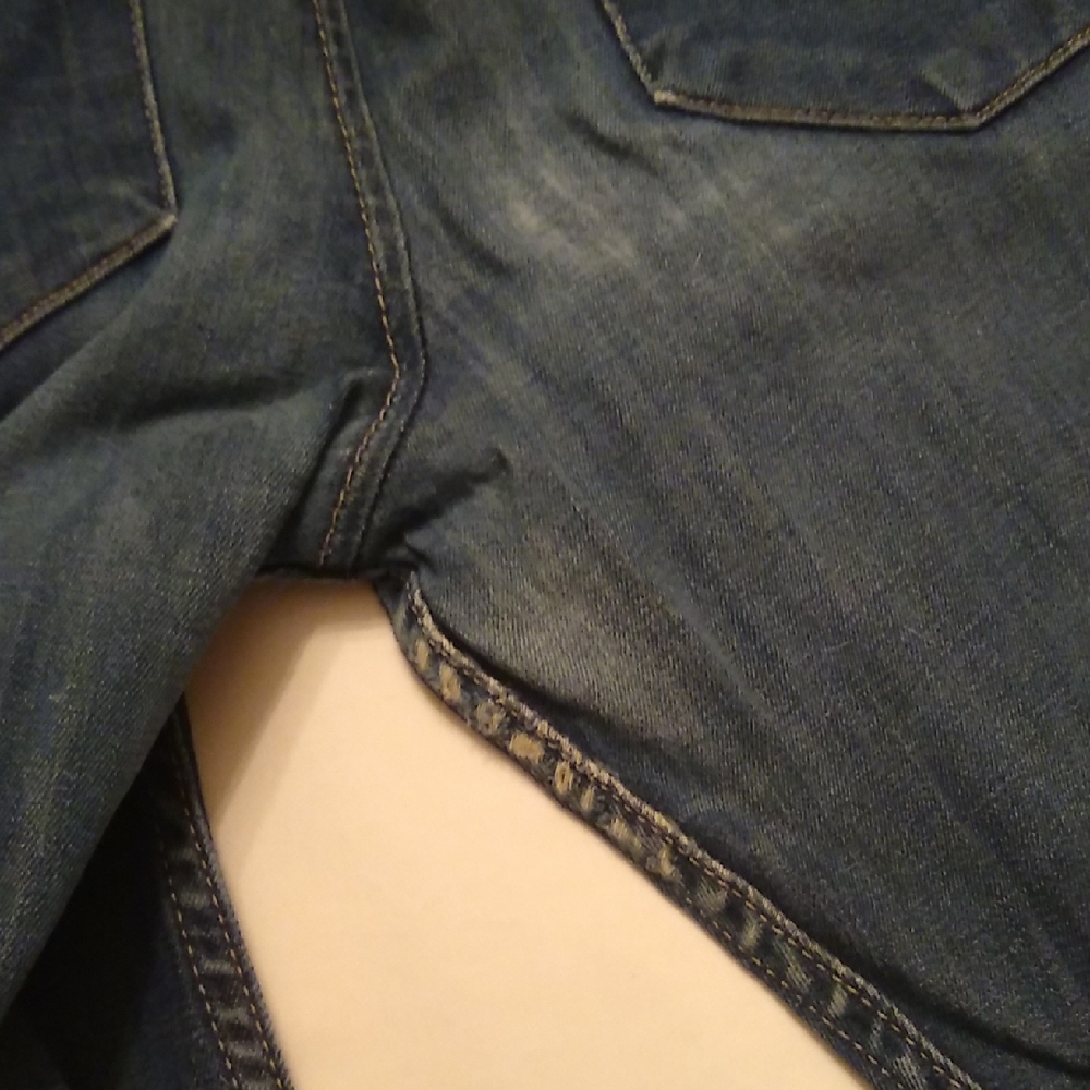 Hudson Skinny Jeans Dark Blue Denim with Silver Buttons, #26 - Picture 9 of 11
